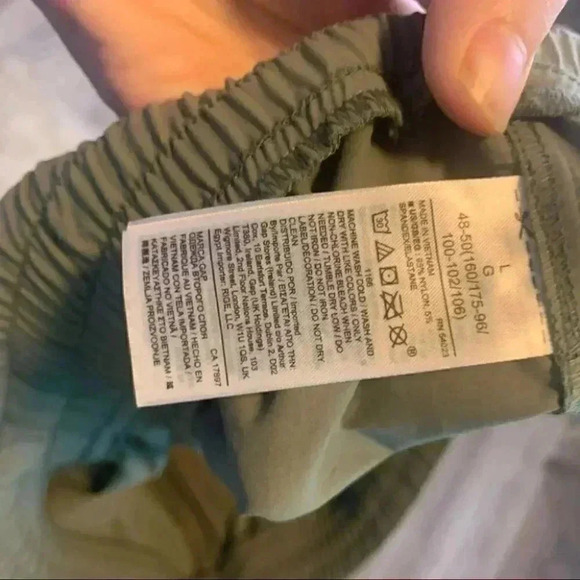 NWT Gap Fit Olive Green Wide Leg Elastic Waist Commuter Pants Vintage Palm L - Picture 6 of 10